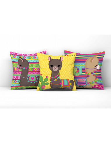 ALMOHADONES LLAMAS ALMOHADONES LLAMAS